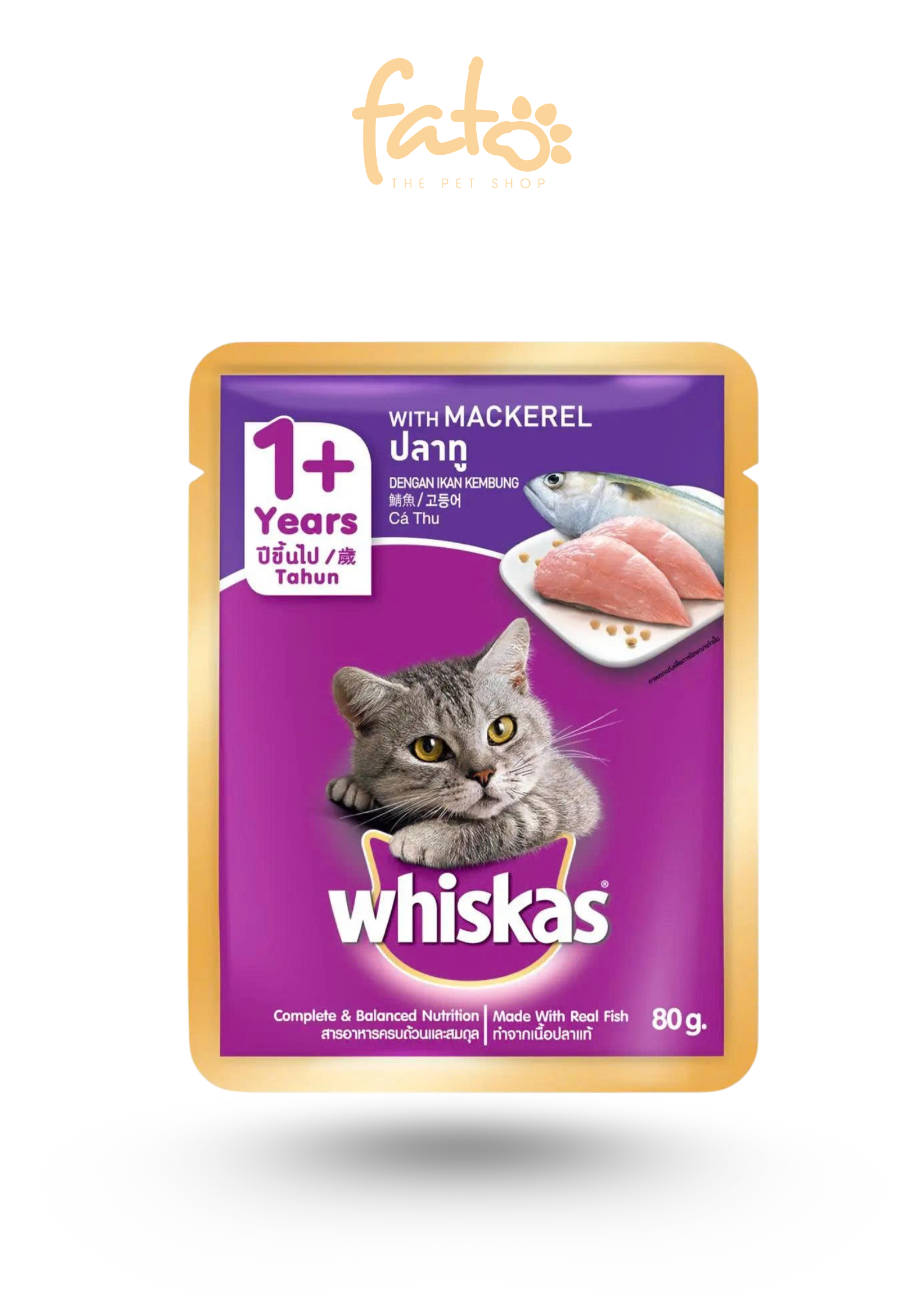 Pate Whiskas Cho Mèo Lớn Vị Cá Thu 80g