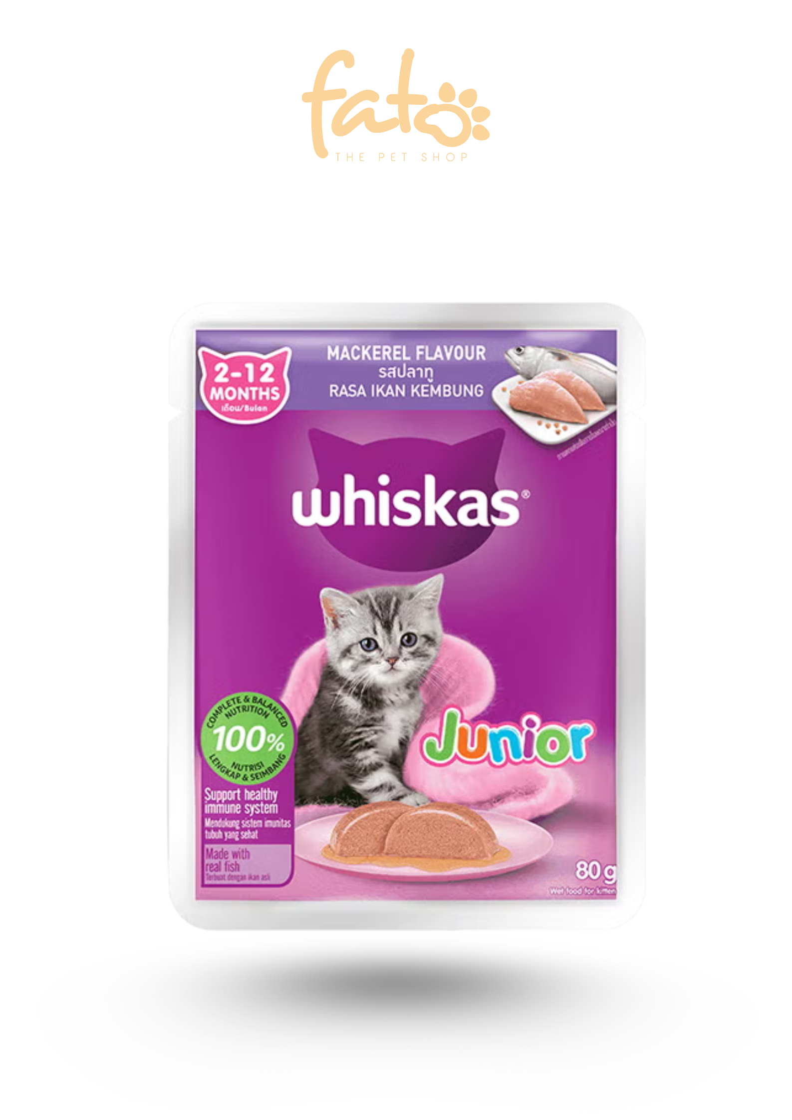 Pate Whiskas Cho Mèo Con Vị Cá Thu 80g