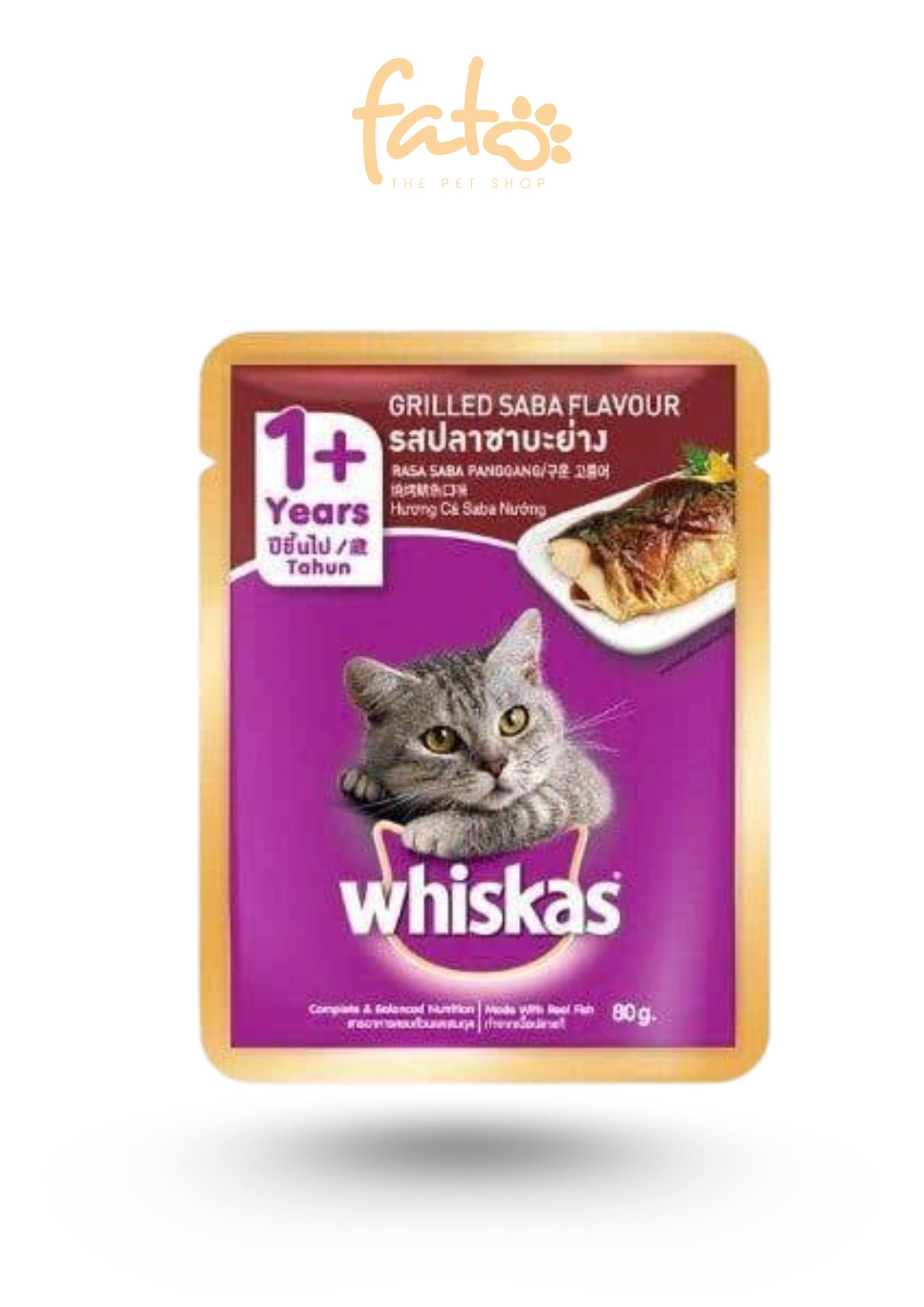 Pate Whiskas Cho Mèo Lớn Vị Cá Saba 80g
