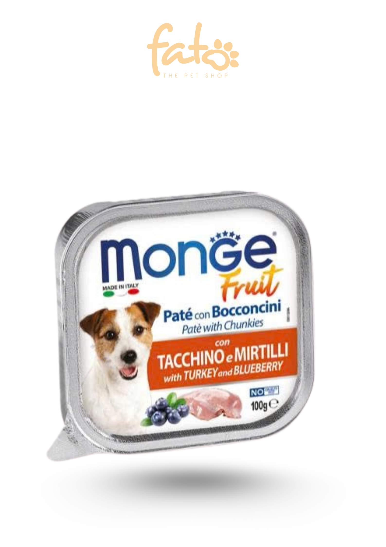 Pate Monge Cho Chó Vị Thịt Gà Tây Và Quả Việt Quất 100g