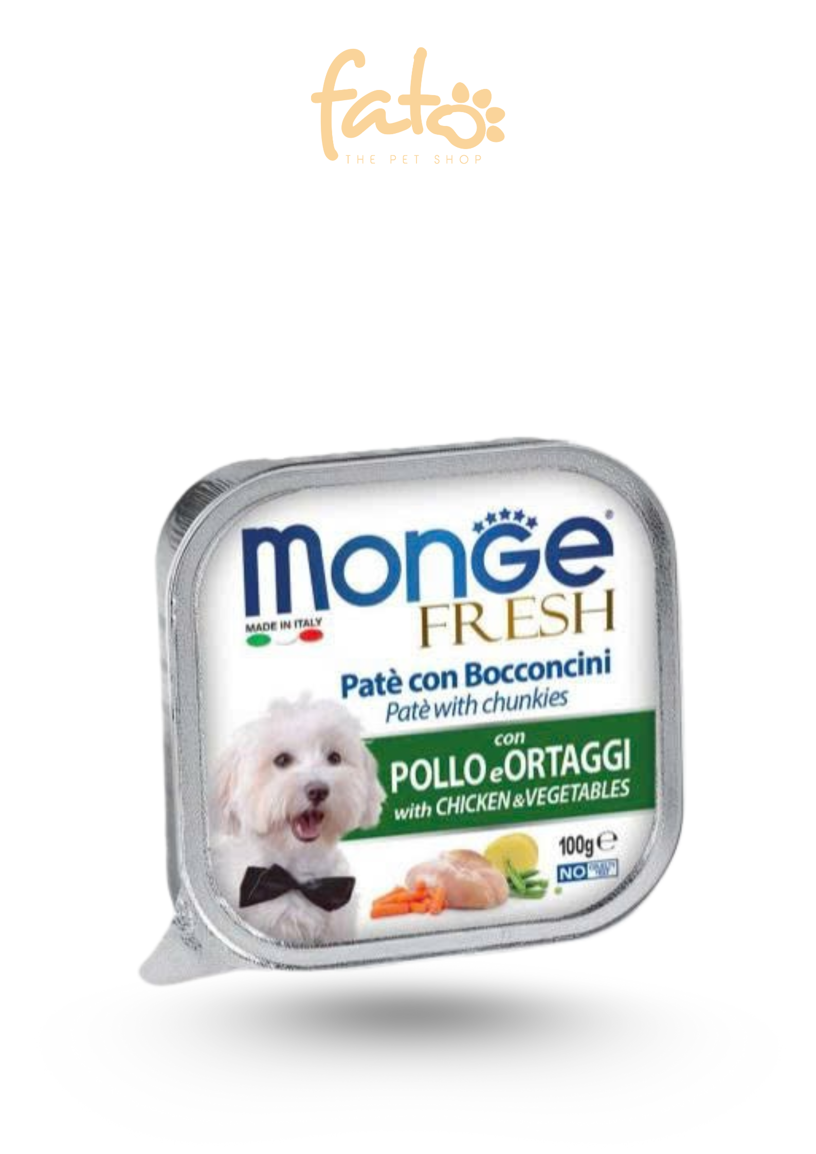 Pate Monge Cho Chó Vị Cá, Thịt Gà Và Rau 100g