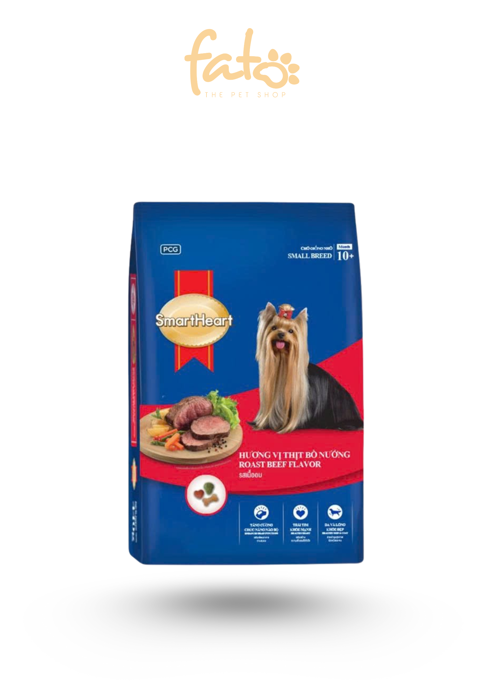 Hạt Smartheart Small Breeds Vị Bò Nướng Cho Chó 1,3kg